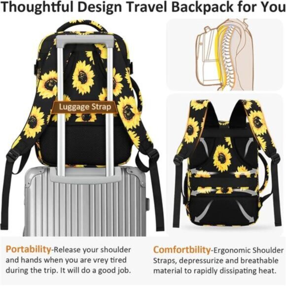 Carry on Backpack for Women Floral main image 3